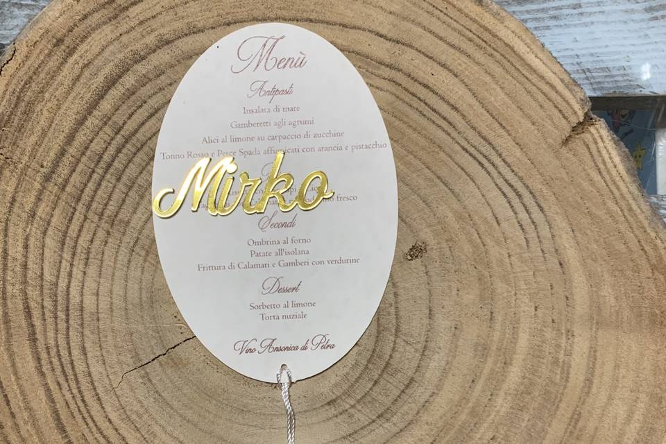 Menu con segnaposto