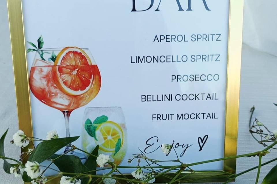 Aperitif menu