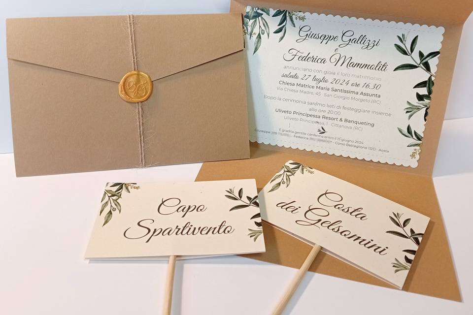 Tema ulivo in carta kraft