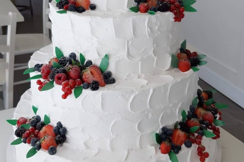 Torta wedding frutti rossi