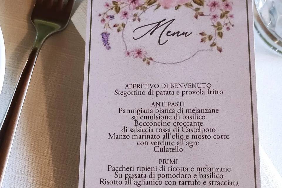 Menu nozze