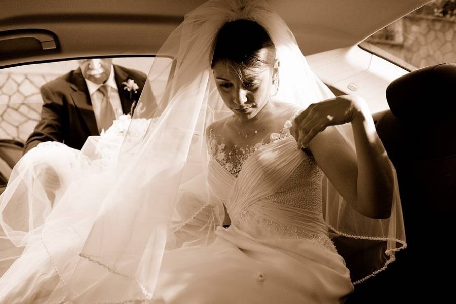 La sposa nell'auto