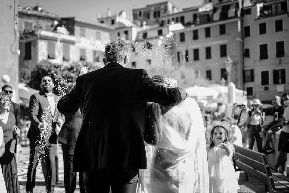 Il lancio del riso