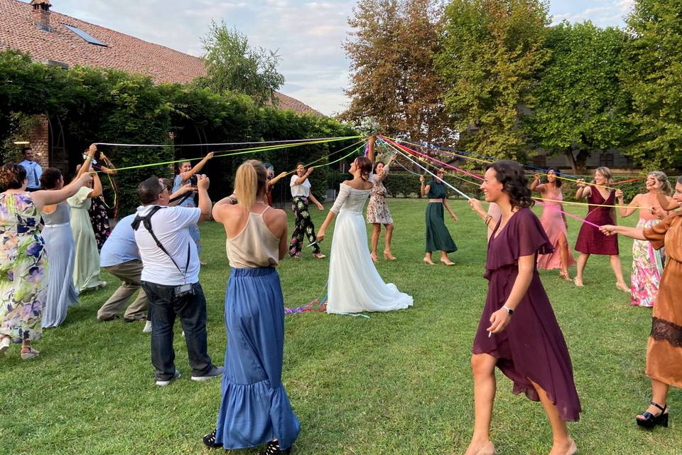 Taglio del nastro del bouquet