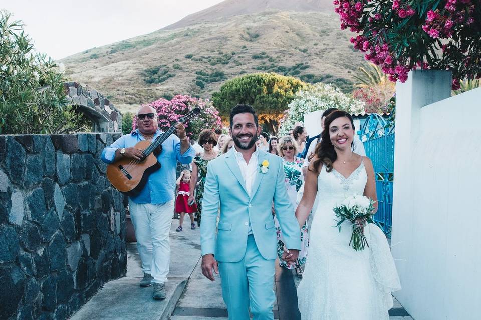 Just married in stromboli