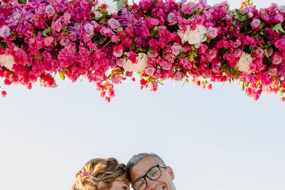 Matrimonio con bouganvillea