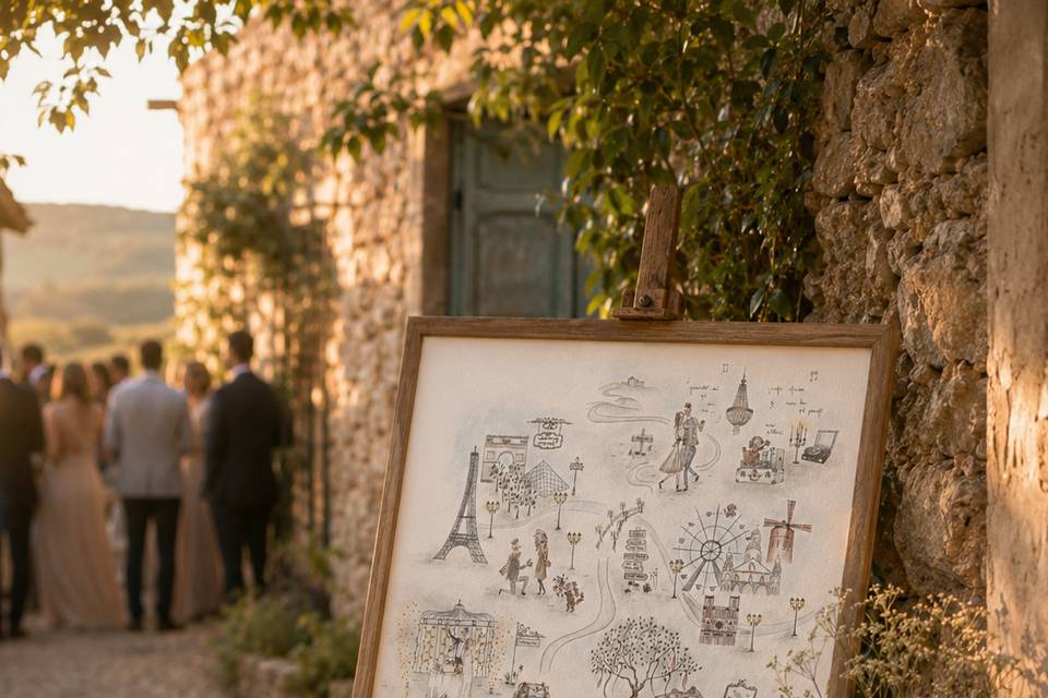 Welcome sign illustrato
