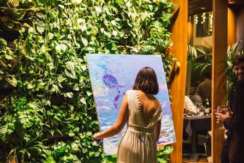 Live-painting durante evento