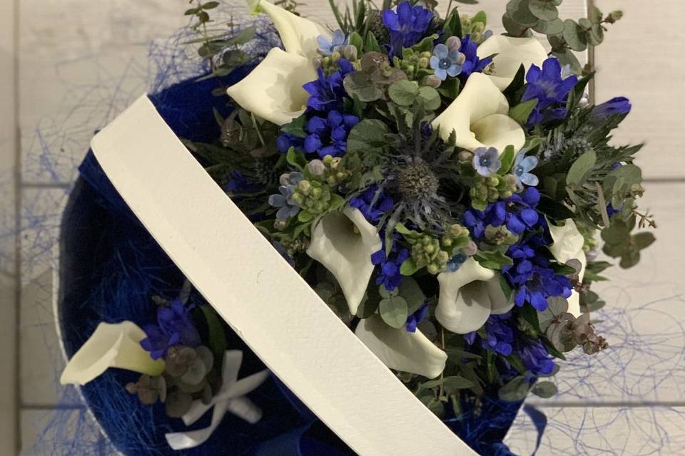 Bouquet blu elettrico