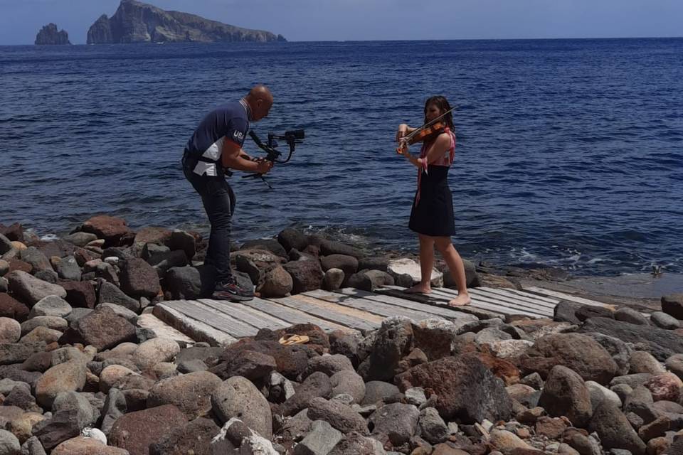 Shooting in Panarea