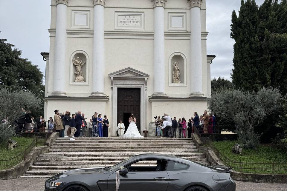 Arrivo in chiesa