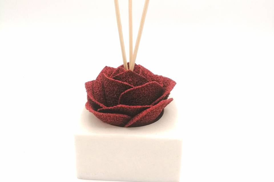 Diffusore cubo con rosa