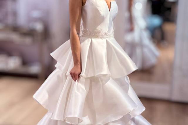 Abito sposa gonna a balze