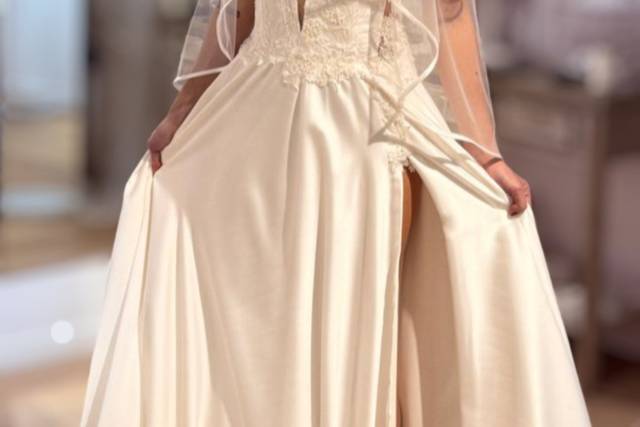 Abito sposa spacco