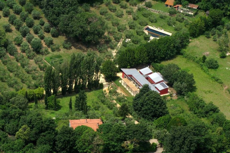 Veduta aerea della tenuta