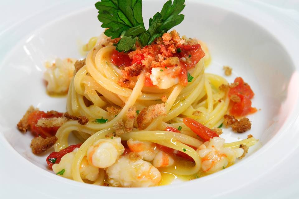 Linguine con mazzancolle