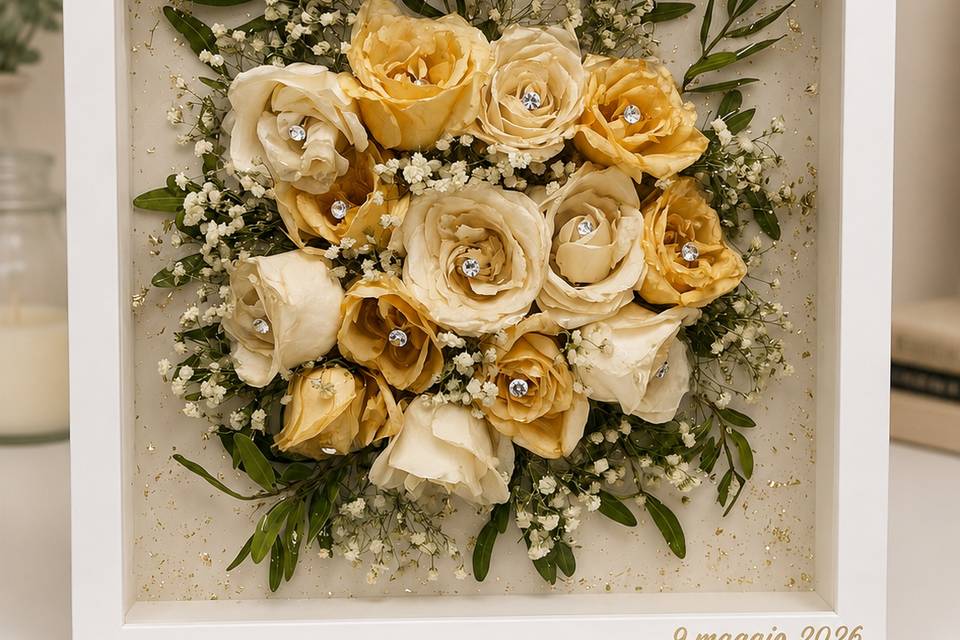 Bouquet in cornice