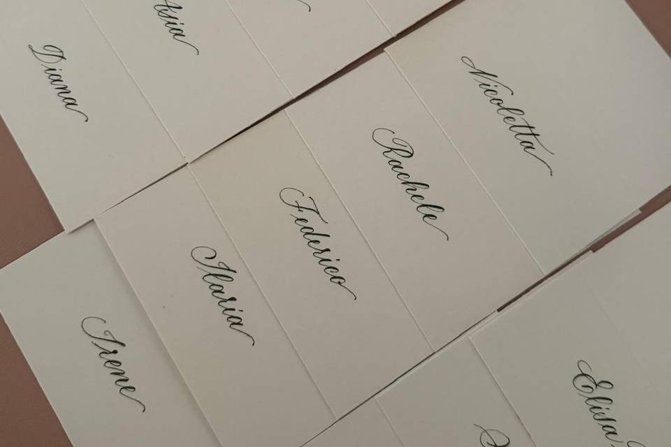 Segnaposto con Calligrafia
