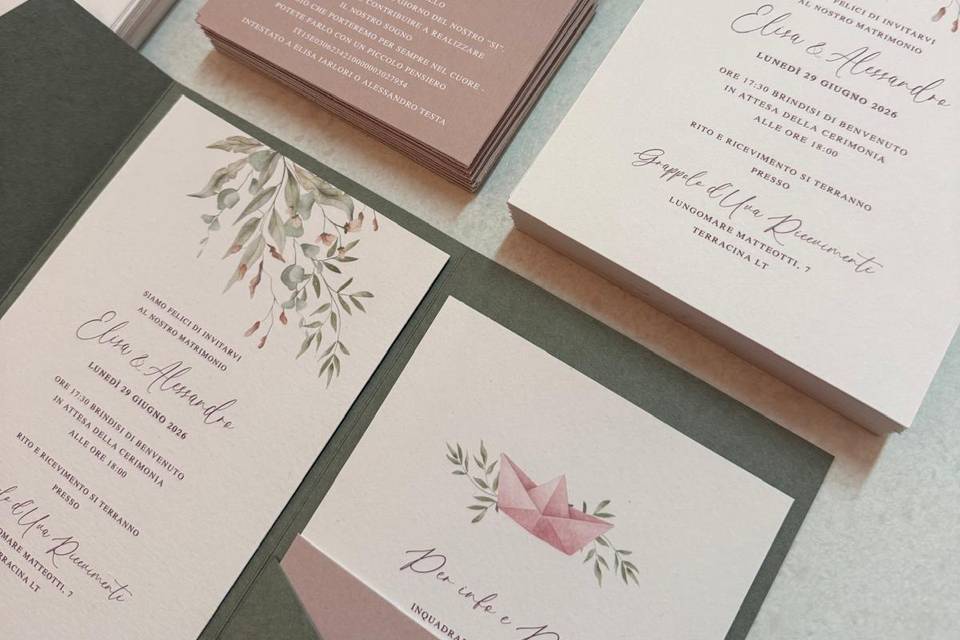 Wedding Invitation leaves