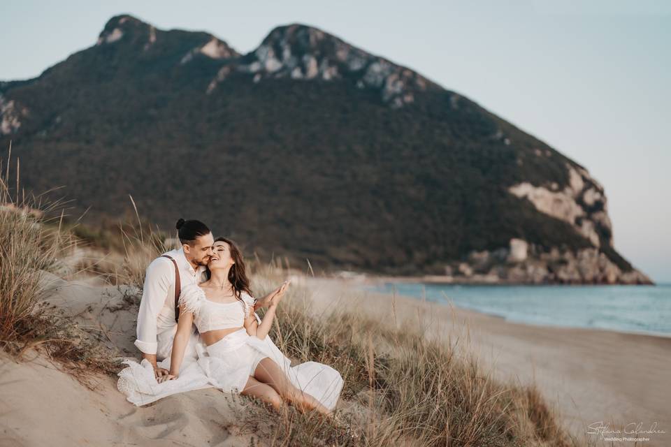 Matteo e Debora sulle dune