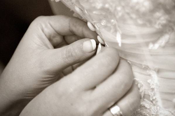 Dettaglio abito sposa