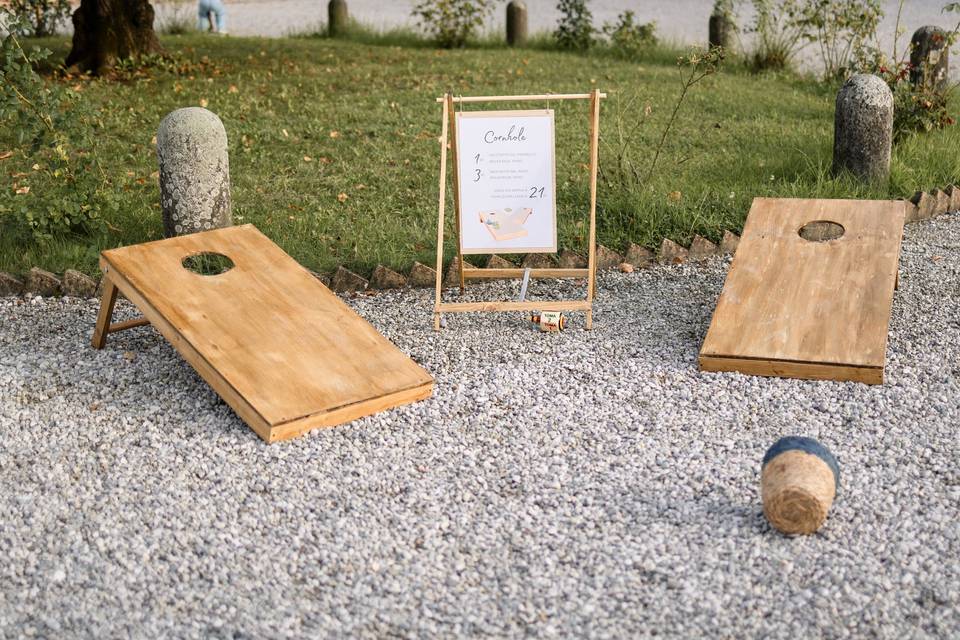 Cartello giochi da giardino