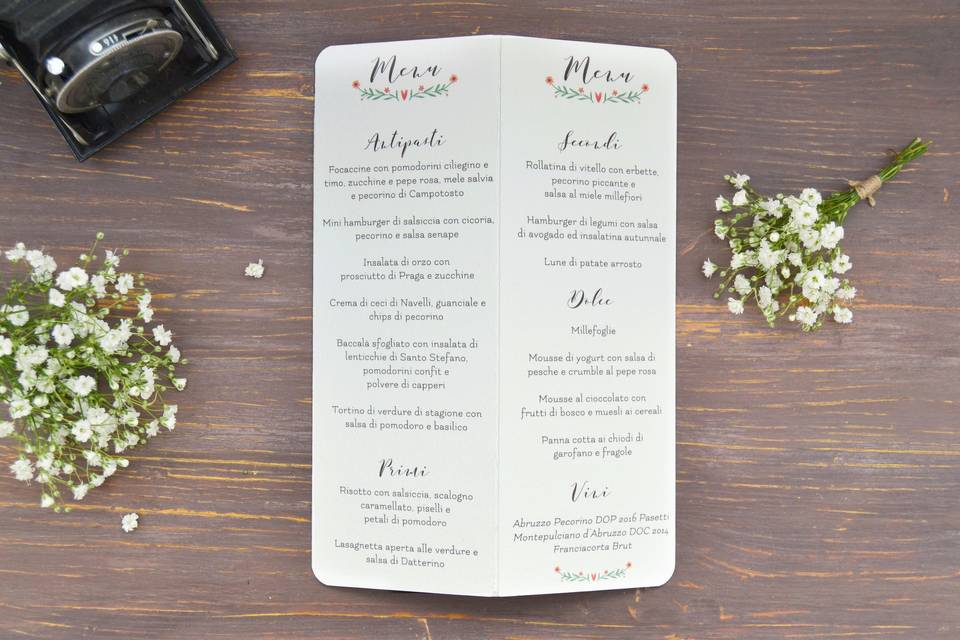 Coordinato Flora Menu