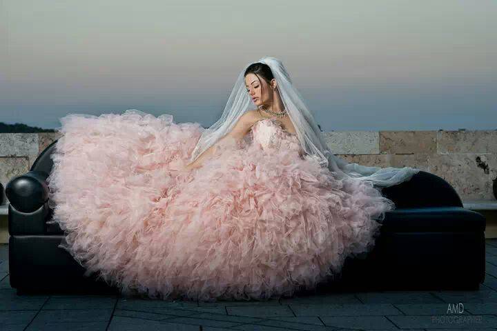 Abito sposa rosa