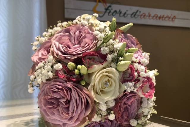 Bouquet rose e lisiantus