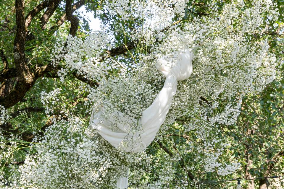 Elemento decorativo naturale nel giardino