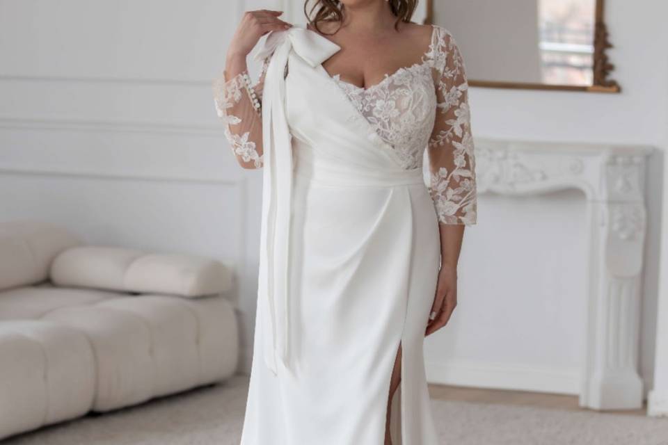 Stile impero con pizzo
