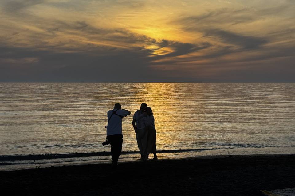 Momenti sul mare al tramonto
