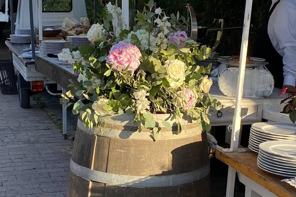 Flowers on the barrel