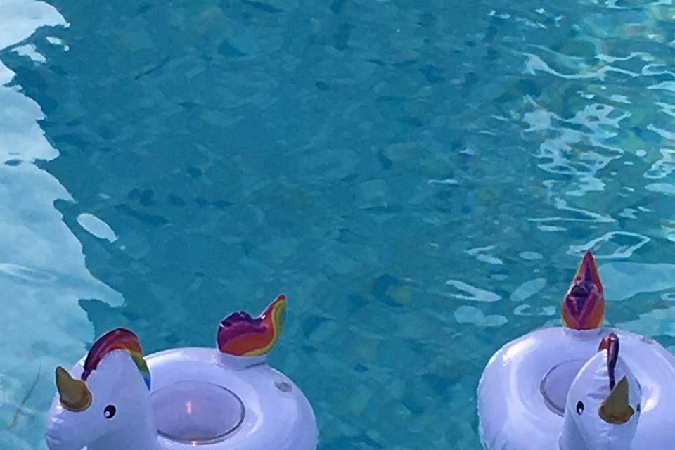 Unicorni rainbow piscina