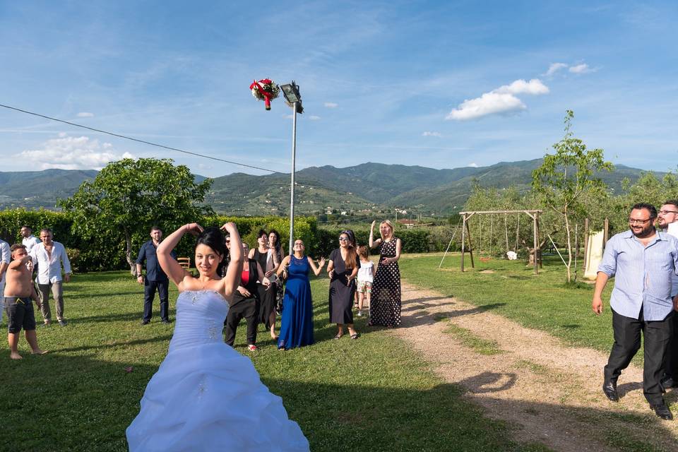 Lancio del bouquet