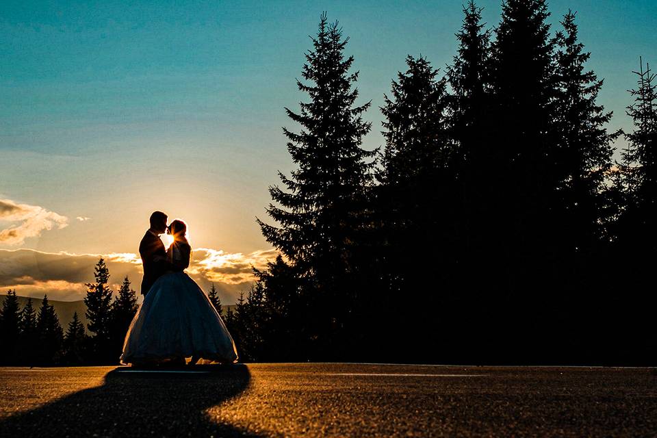 Kiss at sunset