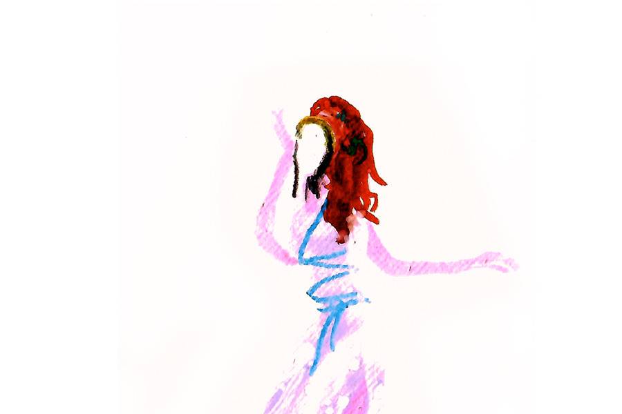 Donna romana live painting