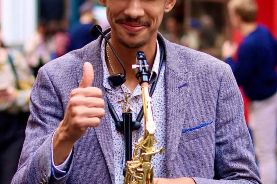 Sax player Busking in London