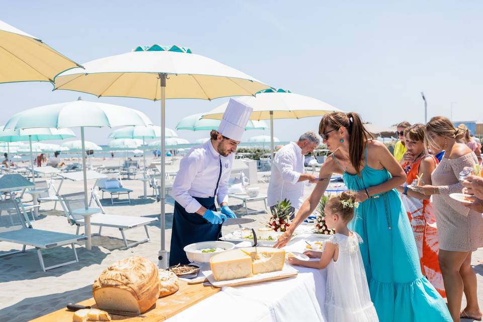 Buffet in spiaggia