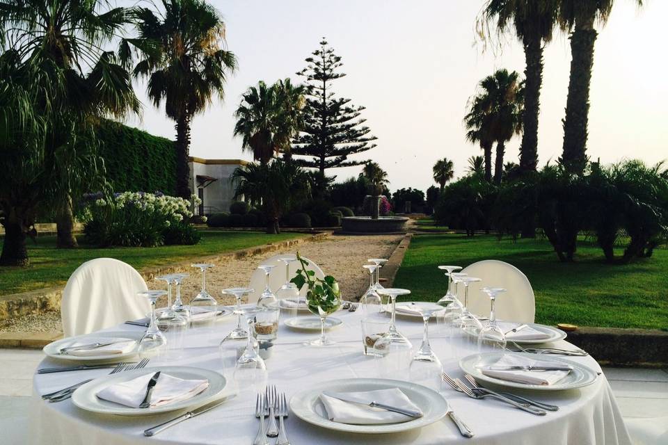 Allestimento veranda Enoteca