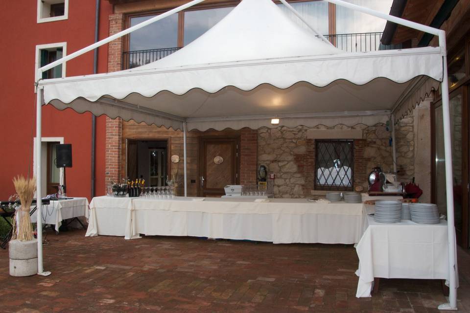 Giardino buffet di accoglienza