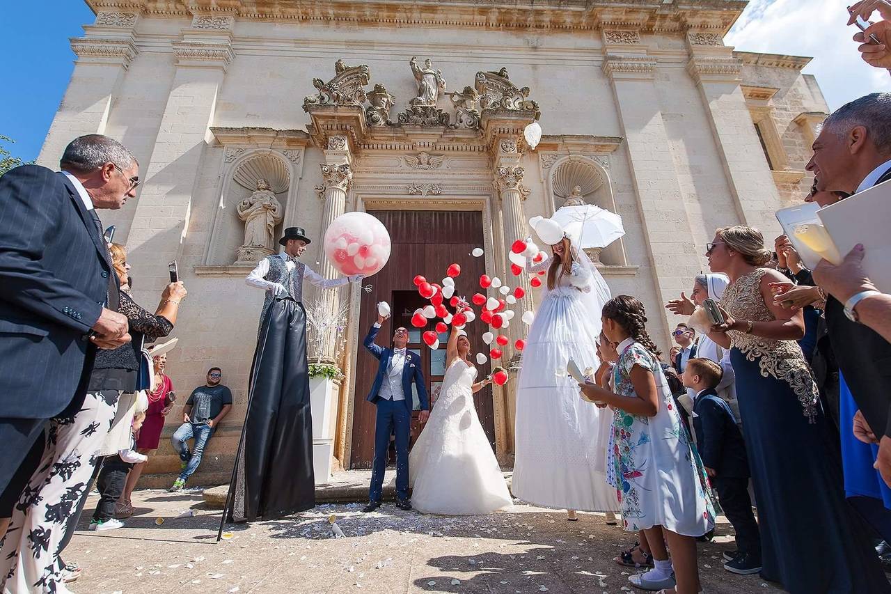 Animazione matrimonio fontane fredde fumo basso bolle con fumo