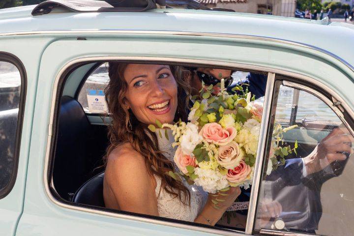 Sposa e sposo in 500 storica