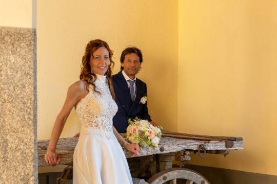Sposi con bouquet