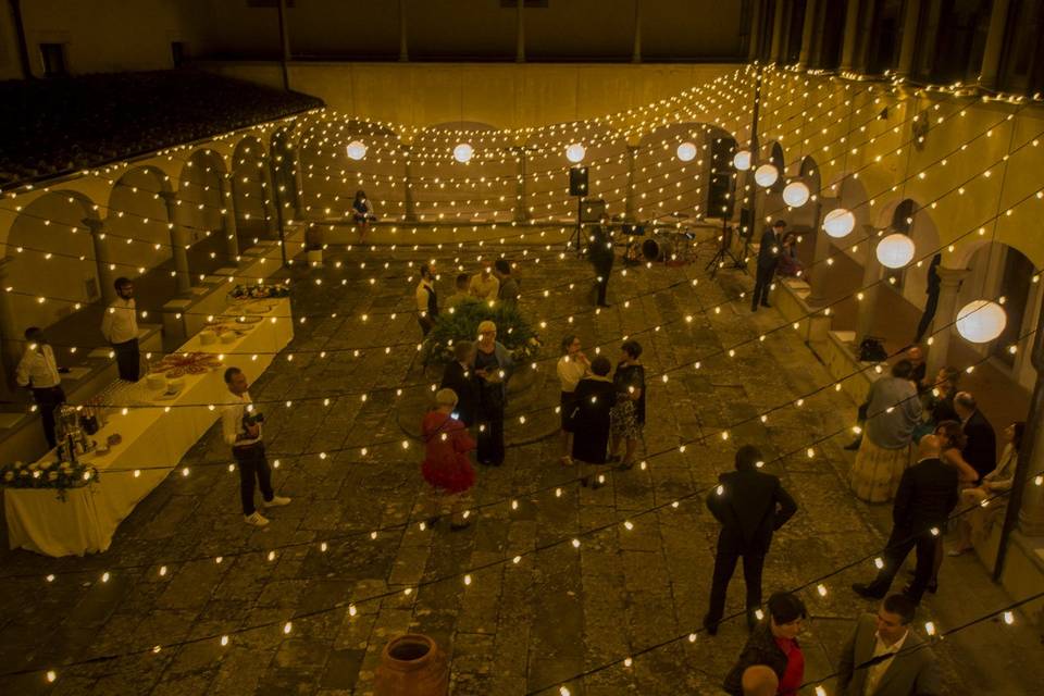 Fairy lights ceiling