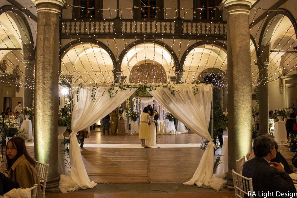 Fairy lights ceiling