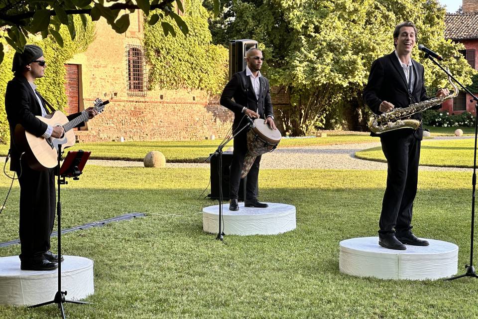 Musicisti su podio