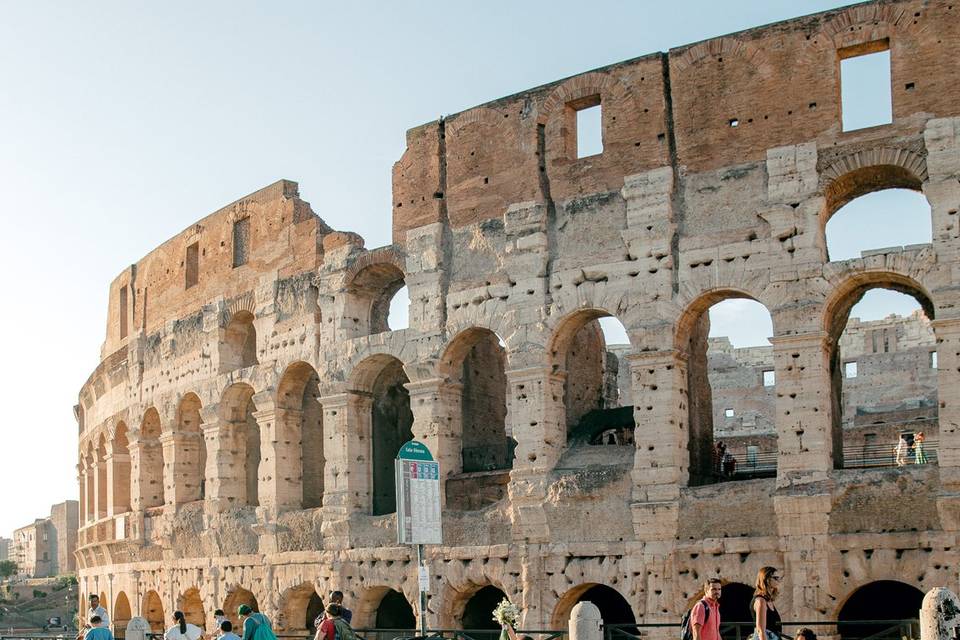 Auto matrimonio roma colosseo