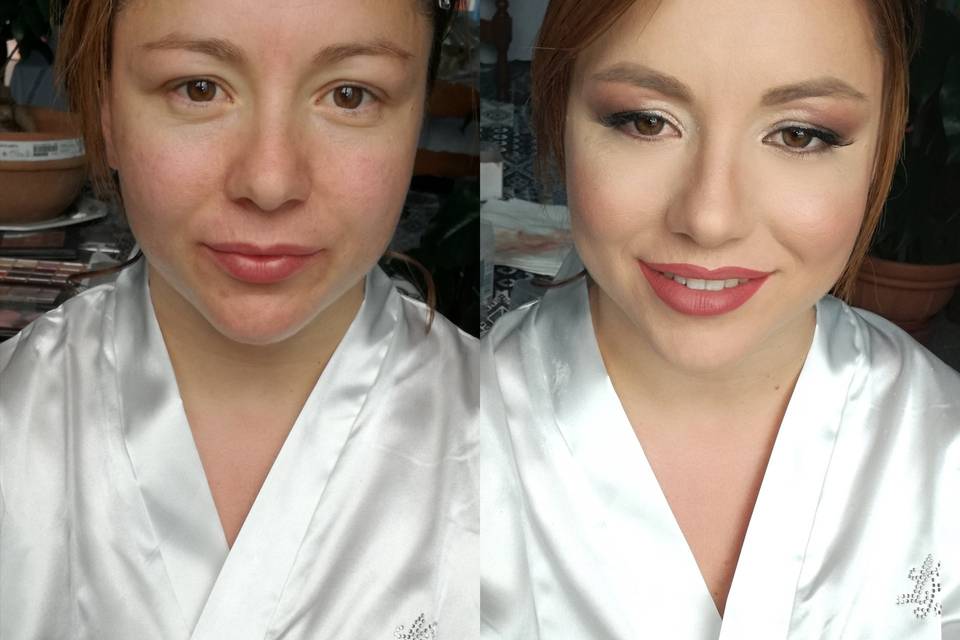 Make up sposa prima e dopo