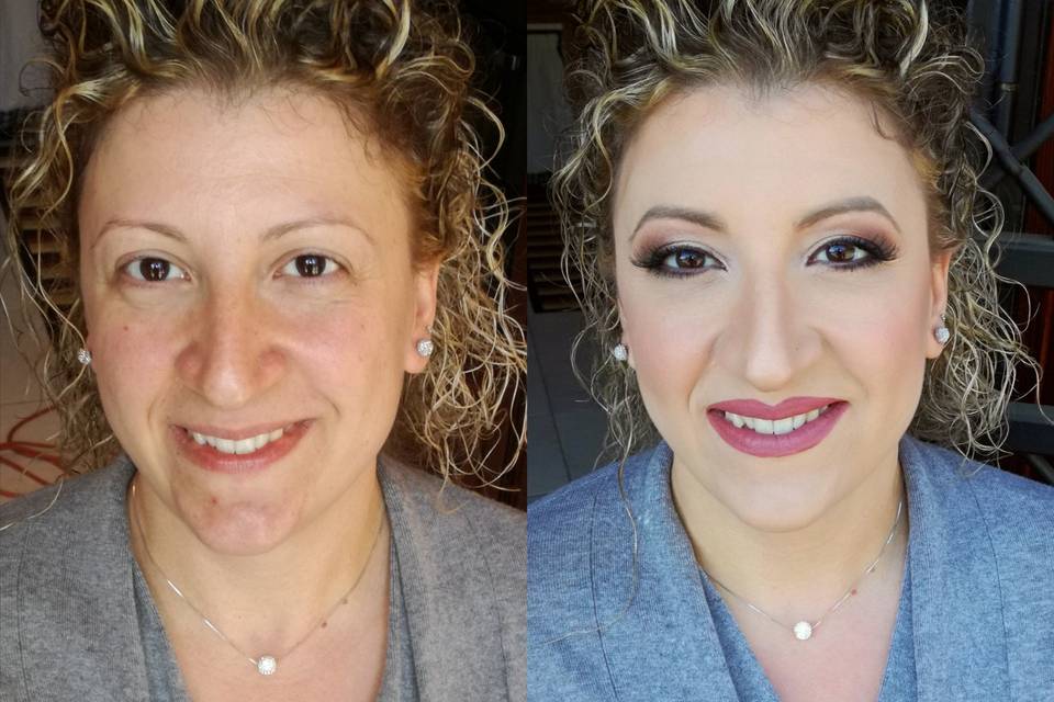 Make up sposa prima e dopo